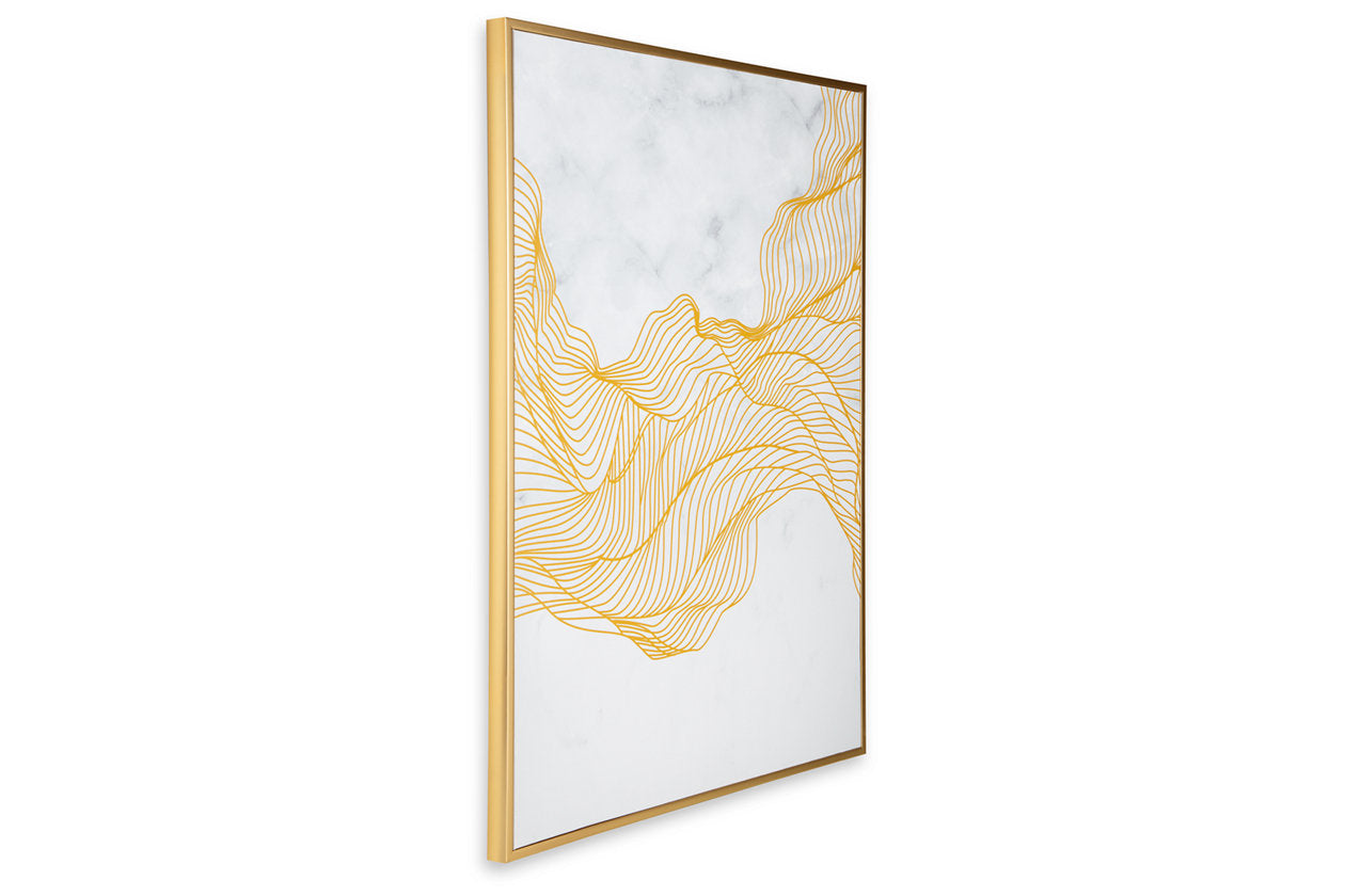 Richburgh White/Gold Finish Wall Art - A8000362 - Bien Home Furniture &amp; Electronics