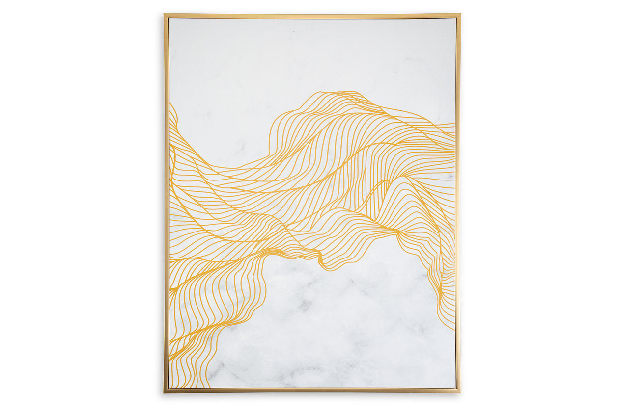 Richburgh White/Gold Finish Wall Art - A8000362 - Bien Home Furniture &amp; Electronics