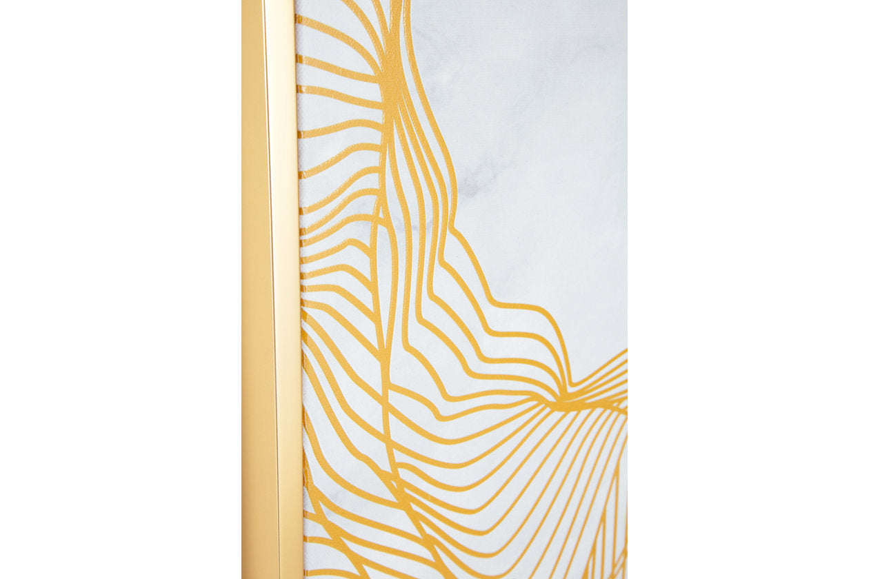 Richburgh White/Gold Finish Wall Art - A8000362 - Bien Home Furniture &amp; Electronics