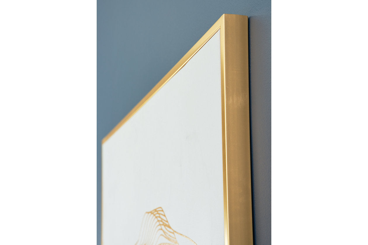 Richburgh White/Gold Finish Wall Art - A8000362 - Bien Home Furniture &amp; Electronics