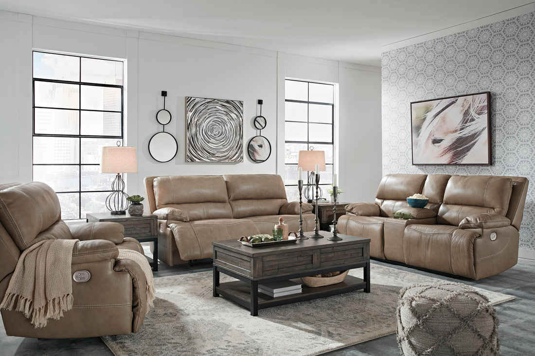 Ricmen Putty Power Reclining Living Room Set - SET | U4370247 | U4370218 | U4370282 - Bien Home Furniture &amp; Electronics