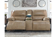 Ricmen Putty Power Reclining Loveseat with Console - U4370218 - Bien Home Furniture & Electronics