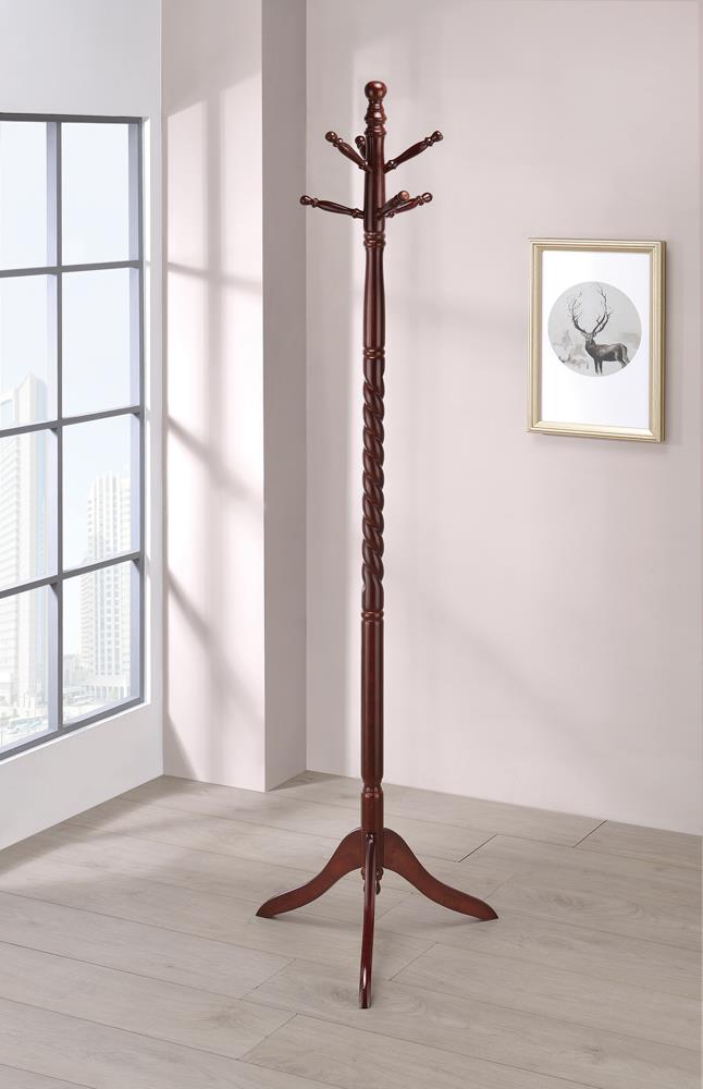 Riona Merlot 2-Tier Coat Rack - 3058 - Bien Home Furniture &amp; Electronics