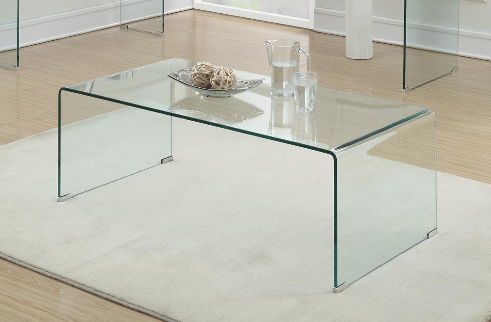 Ripley Clear Rectangular Coffee Table - 705328 - Bien Home Furniture &amp; Electronics