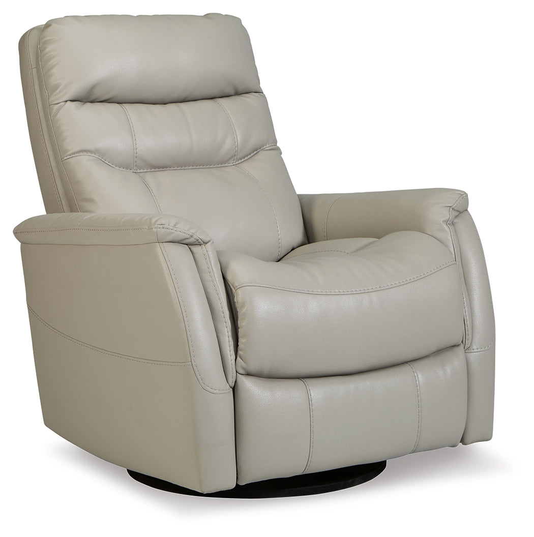 Riptyme Dove Gray Swivel Glider Recliner - 4640461 - Bien Home Furniture &amp; Electronics