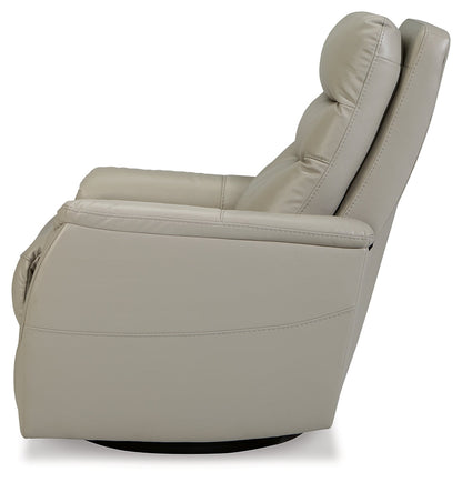 Riptyme Dove Gray Swivel Glider Recliner - 4640461 - Bien Home Furniture &amp; Electronics