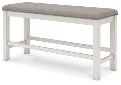 Robbinsdale Antique White 49" Counter Height Dining Bench - D642-09 - Bien Home Furniture &amp; Electronics