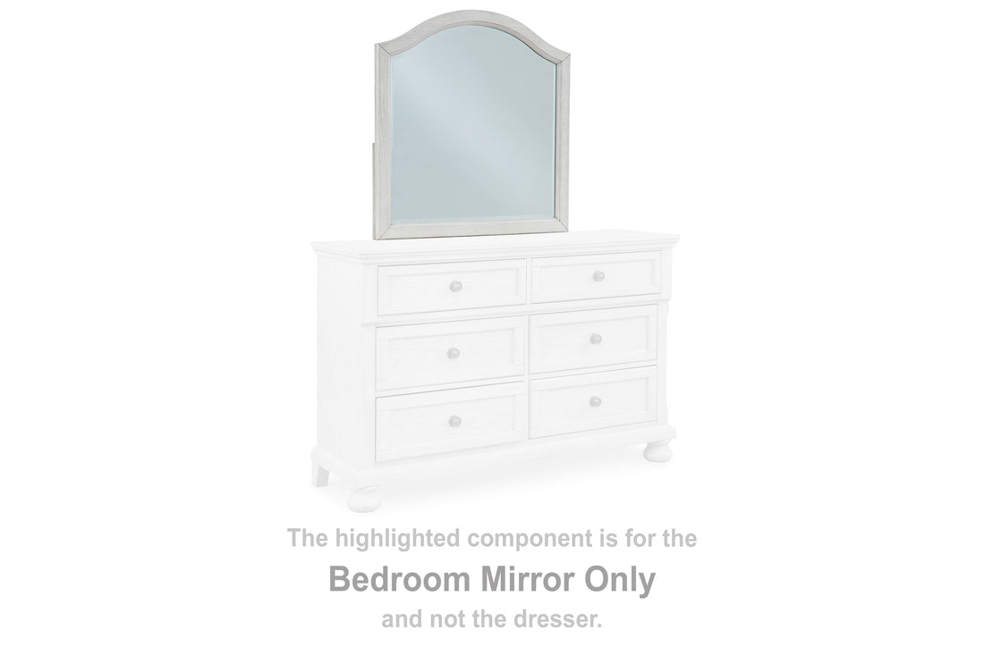 Robbinsdale Antique White Bedroom Mirror (Mirror Only) - B742-26 - Bien Home Furniture &amp; Electronics