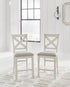 Robbinsdale Antique White Counter Height Barstool, Set of 2 - D642-124 - Bien Home Furniture & Electronics