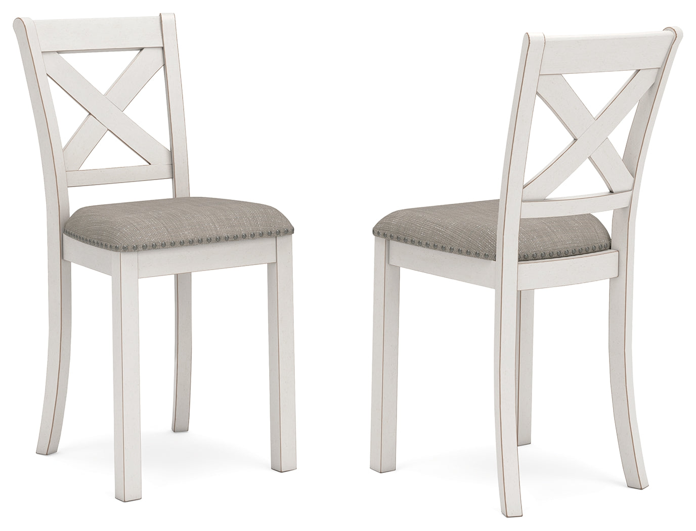 Robbinsdale Antique White Counter Height Barstool, Set of 2 - D642-124 - Bien Home Furniture &amp; Electronics