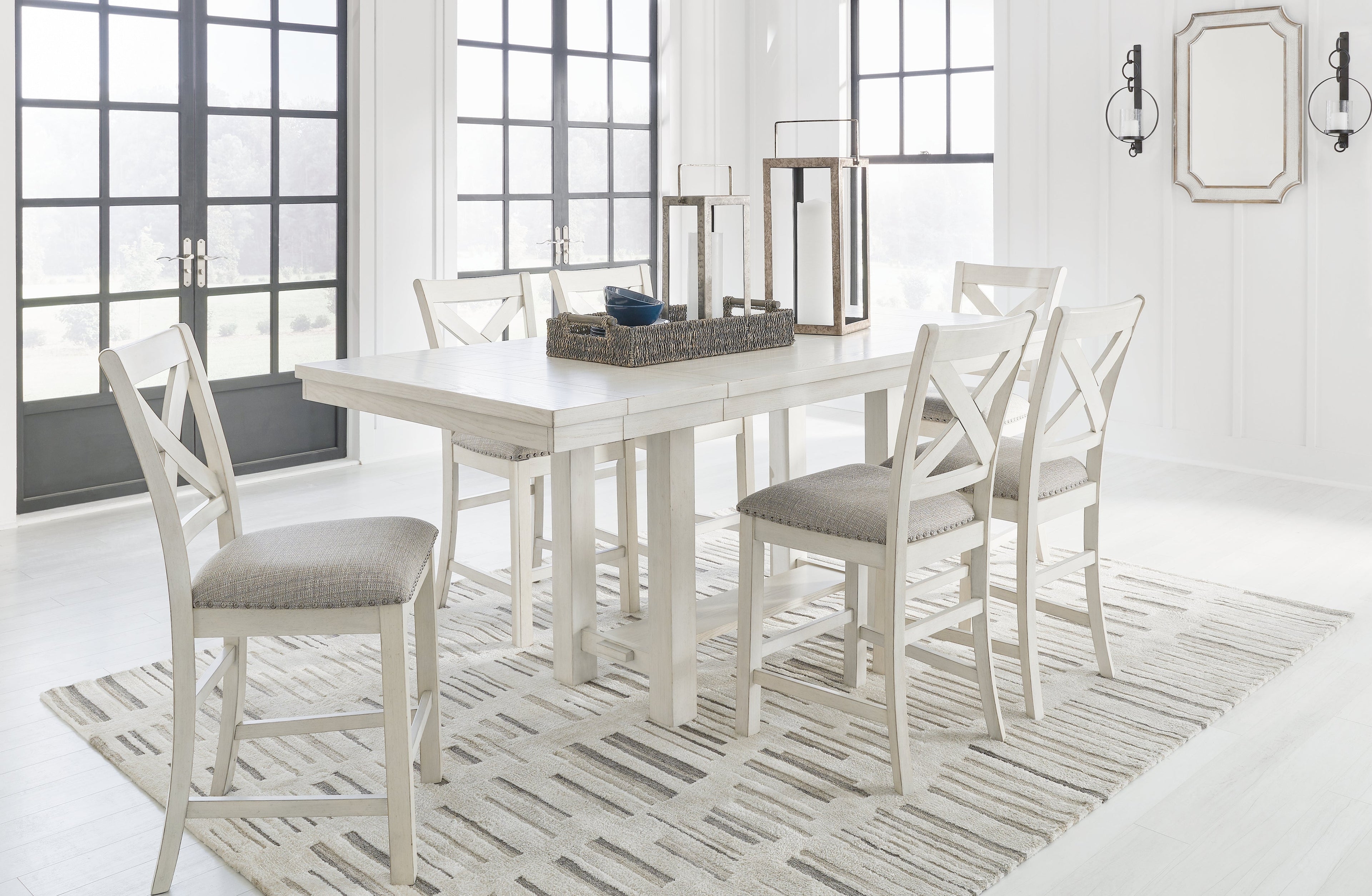 Robbinsdale Antique White Counter Height Dining Extension Table - D642-32 - Bien Home Furniture &amp; Electronics