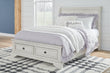 Robbinsdale Antique White Full Sleigh Storage Bed - SET | B742-183 | B742-84S | B742-87 - Bien Home Furniture & Electronics
