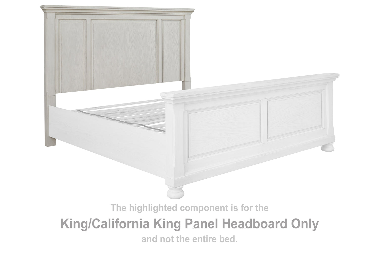Robbinsdale Antique White King/California King Panel Headboard - B742-58 - Bien Home Furniture &amp; Electronics