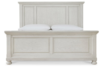 Robbinsdale Antique White King Panel Bed - SET | B742-56 | B742-58 | B742-97 - Bien Home Furniture &amp; Electronics