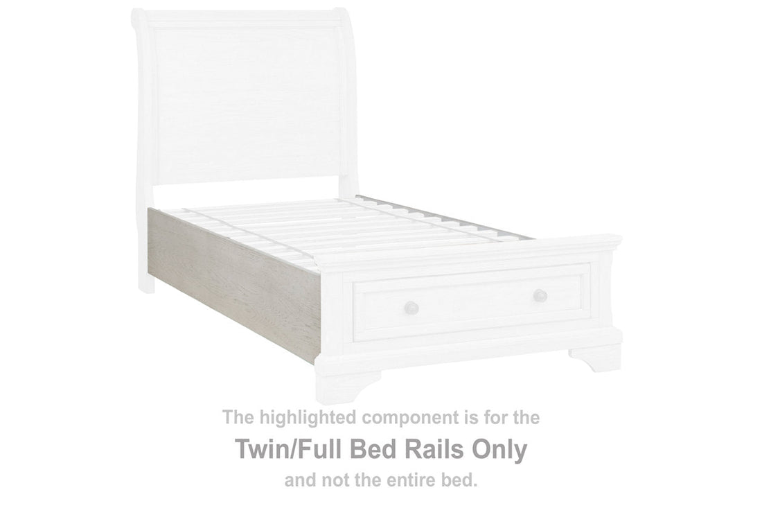 Robbinsdale Antique White Twin/Full Bed Rails - B742-183 - Bien Home Furniture &amp; Electronics