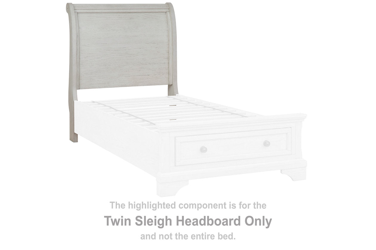 Robbinsdale Antique White Twin Sleigh Headboard - B742-53 - Bien Home Furniture &amp; Electronics