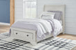 Robbinsdale Antique White Twin Sleigh Storage Bed - SET | B742-183 | B742-52S | B742-53 - Bien Home Furniture & Electronics