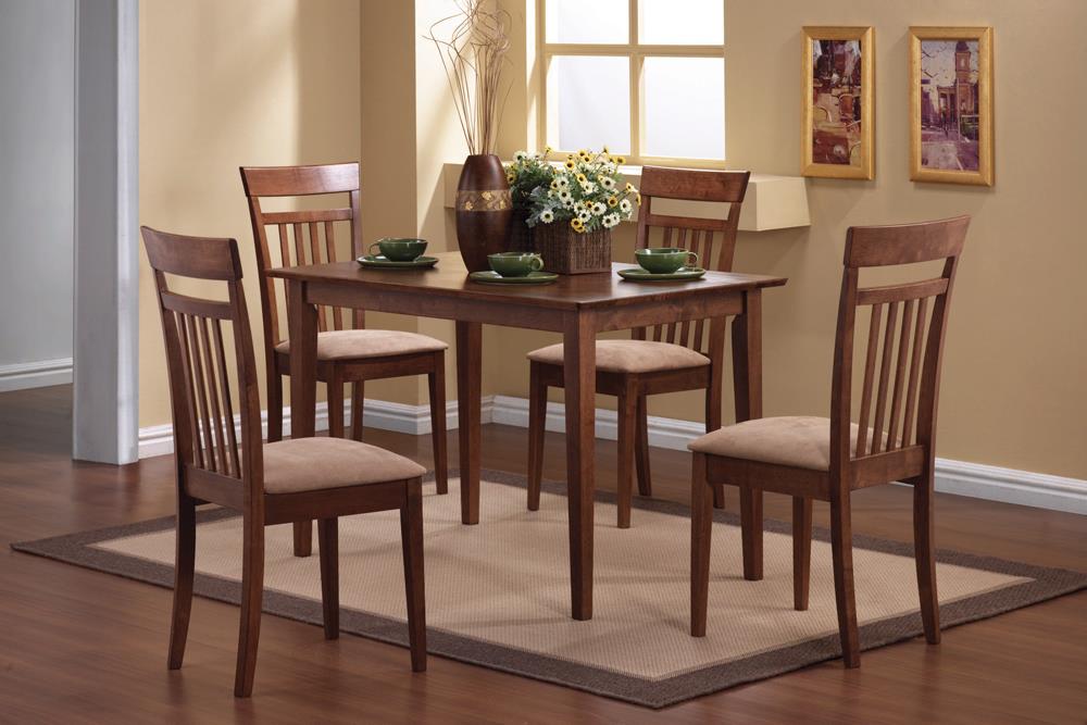 Robles 5-Piece Dining Set Chestnut/Tan - 150430 - Bien Home Furniture &amp; Electronics