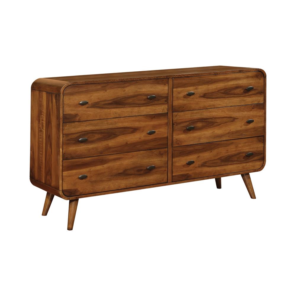 Robyn Dark Walnut 6-Drawer Dresser - 205133 - Bien Home Furniture &amp; Electronics