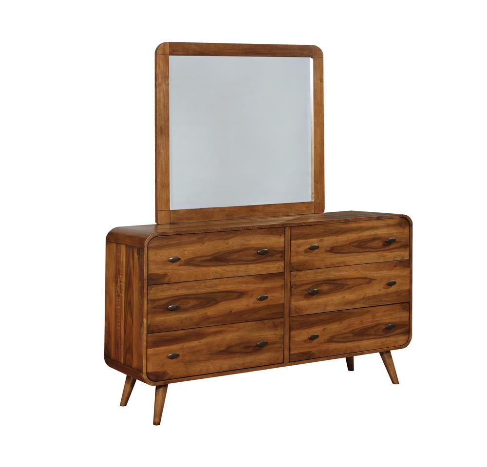 Robyn Dark Walnut 6-Drawer Dresser - 205133 - Bien Home Furniture &amp; Electronics