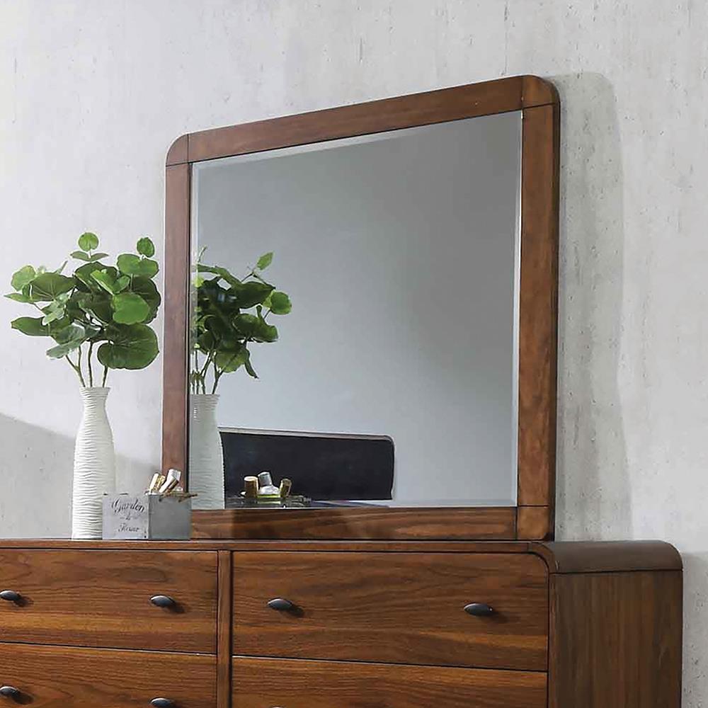Robyn Dark Walnut Rectangular Mirror - 205134 - Bien Home Furniture &amp; Electronics