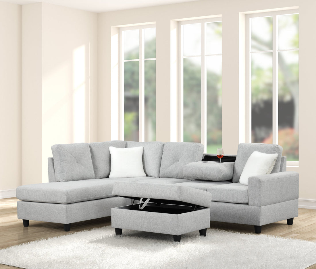 Rocket Gray Reversible Sectional *Sectional - Rocket Gray Sectional - Bien Home Furniture &amp; Electronics