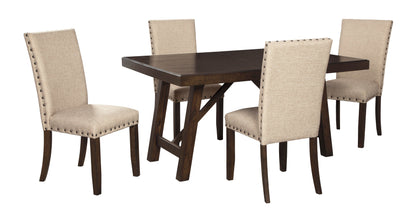 Rokane Brown Rectangular Dining Set - SET | D397-35 | D397-02(3) - Bien Home Furniture &amp; Electronics