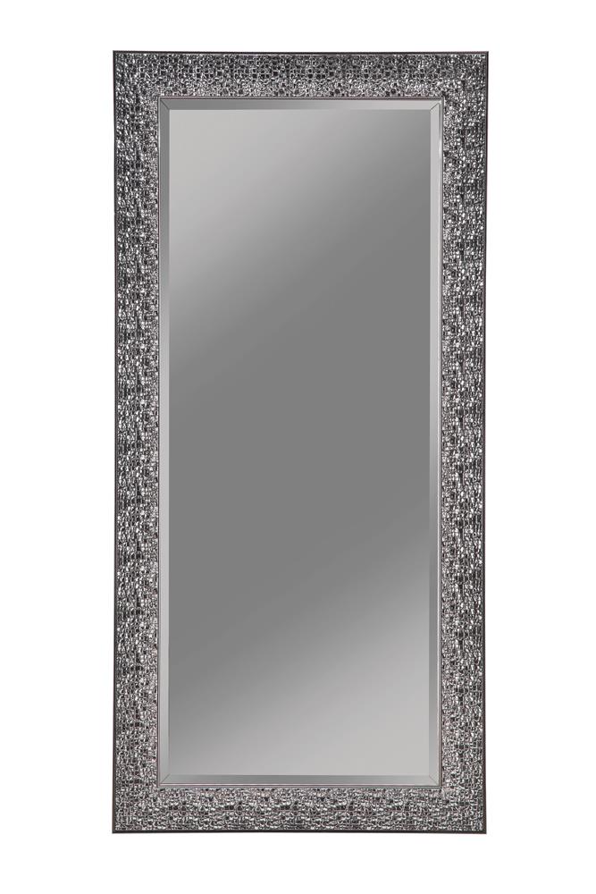 Rollins Black Rectangular Floor Mirror - 901999 - Bien Home Furniture &amp; Electronics