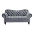 Rosalie Dark Gray Velvet Loveseat - 9330DG-2 - Bien Home Furniture & Electronics