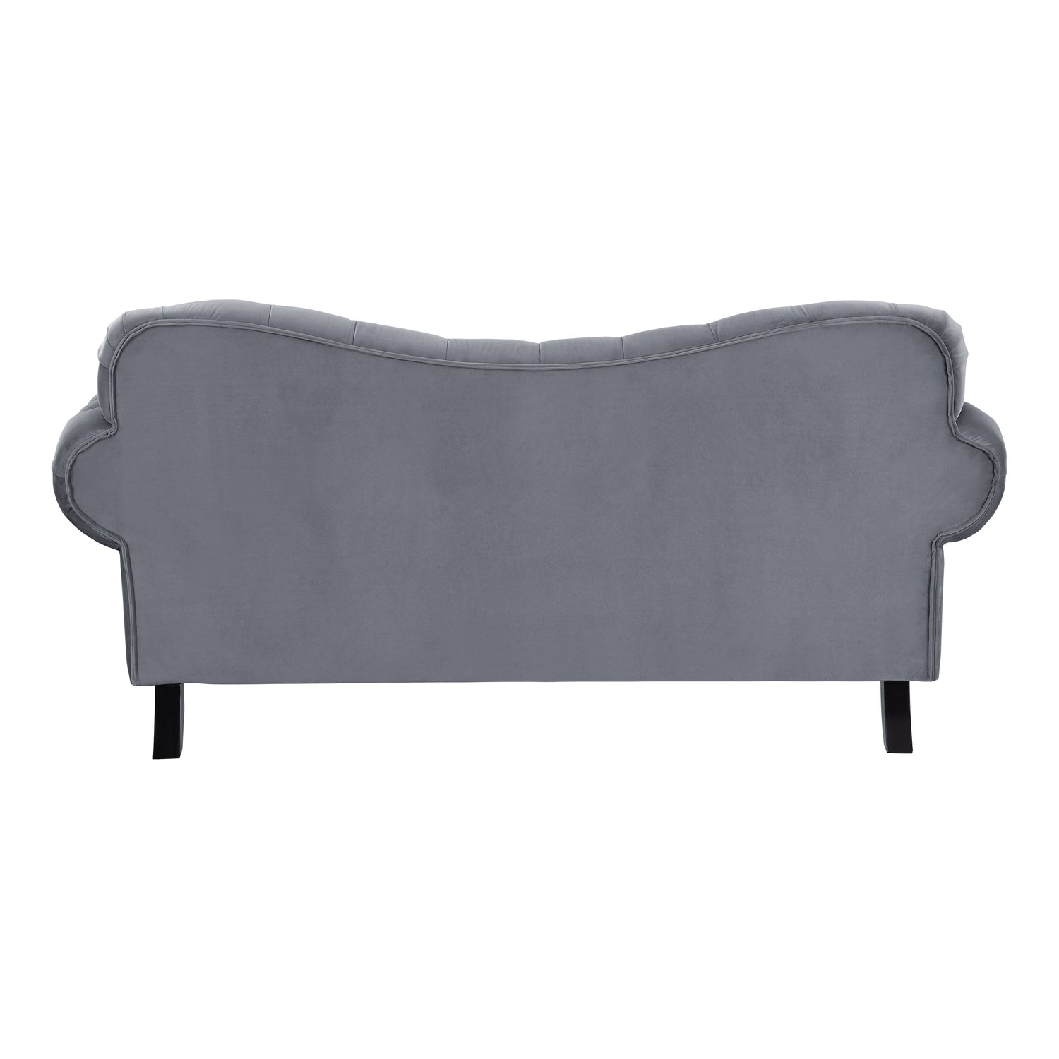 Rosalie Dark Gray Velvet Loveseat - 9330DG-2 - Bien Home Furniture &amp; Electronics