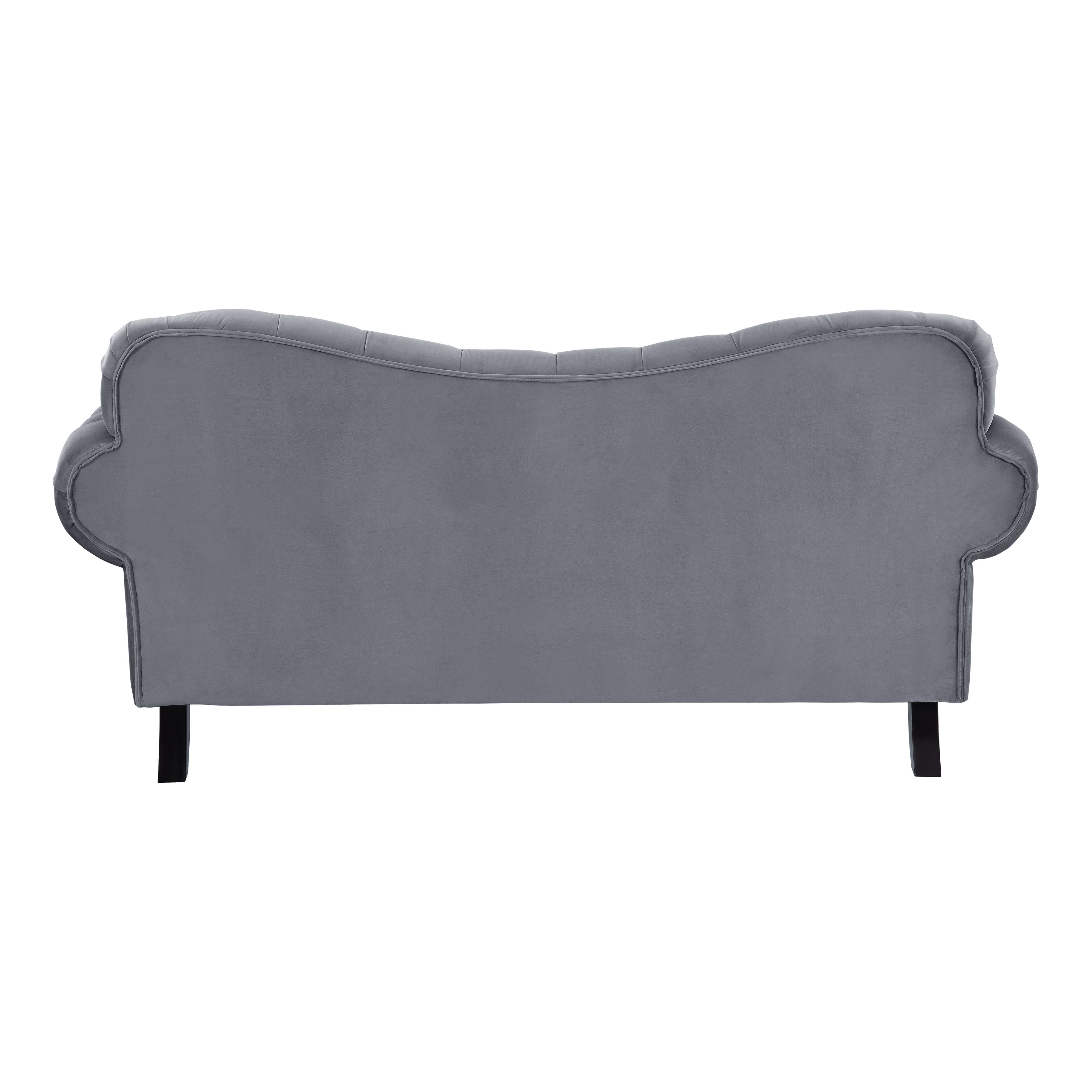 Rosalie Dark Gray Velvet Loveseat - 9330DG-2 - Bien Home Furniture &amp; Electronics