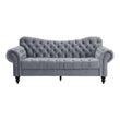 Rosalie Dark Gray Velvet Sofa - 9330DG-3 - Bien Home Furniture & Electronics