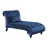 Rosalie Navy Blue Velvet Chaise - 9330BU-5 - Bien Home Furniture & Electronics