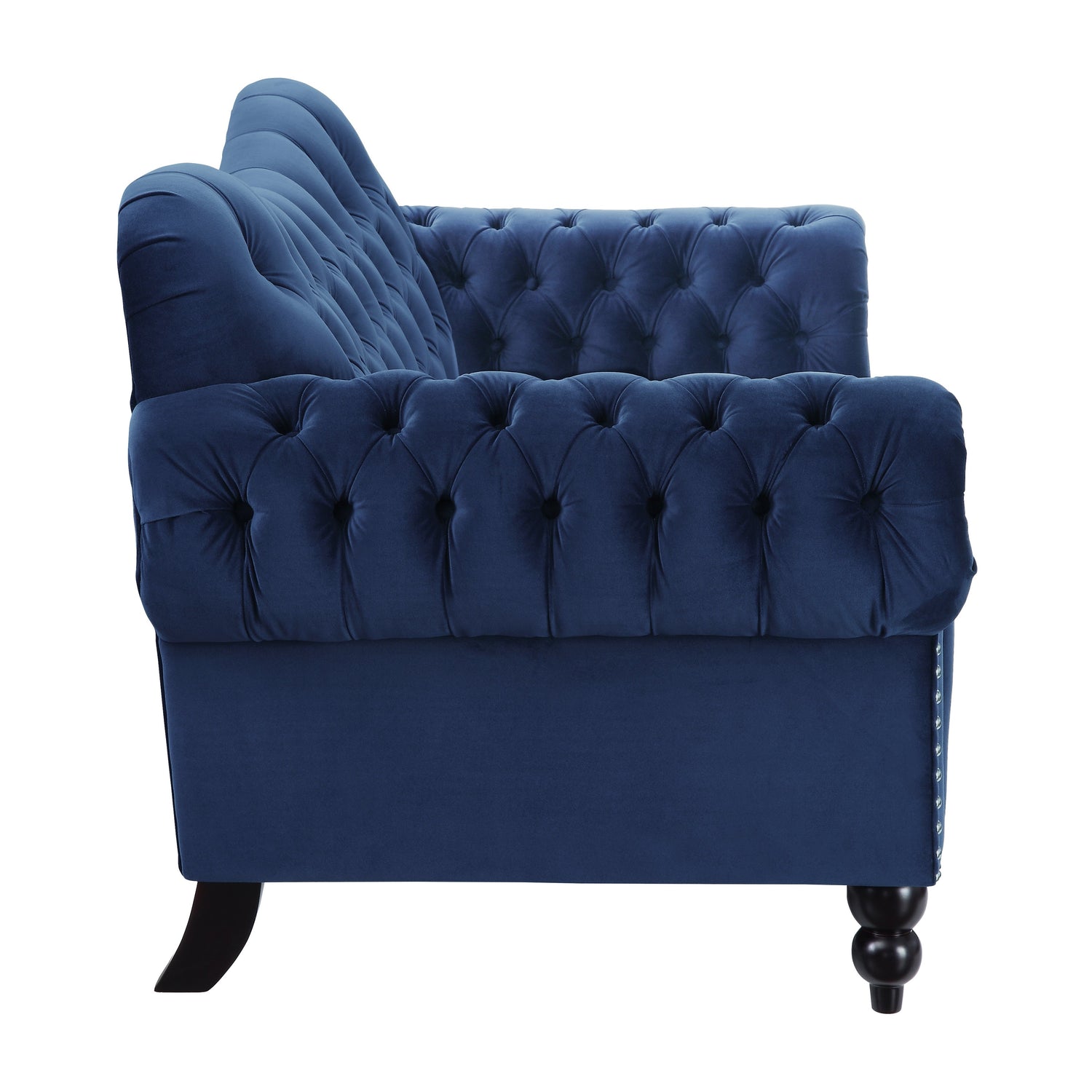 Rosalie Navy Blue Velvet Loveseat - 9330BU-2 - Bien Home Furniture &amp; Electronics