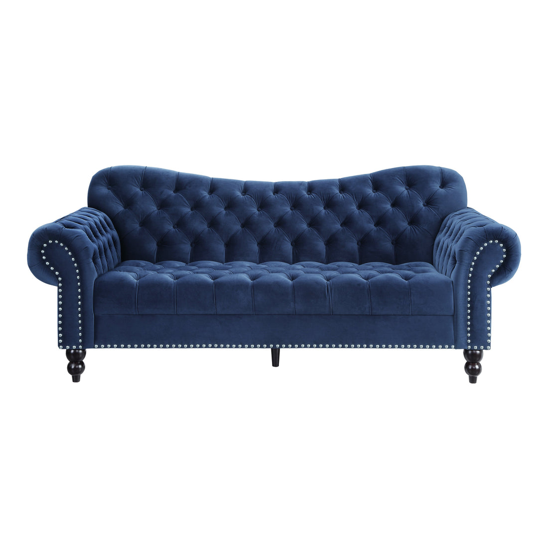 Rosalie Navy Blue Velvet Sofa - 9330BU-3 - Bien Home Furniture &amp; Electronics