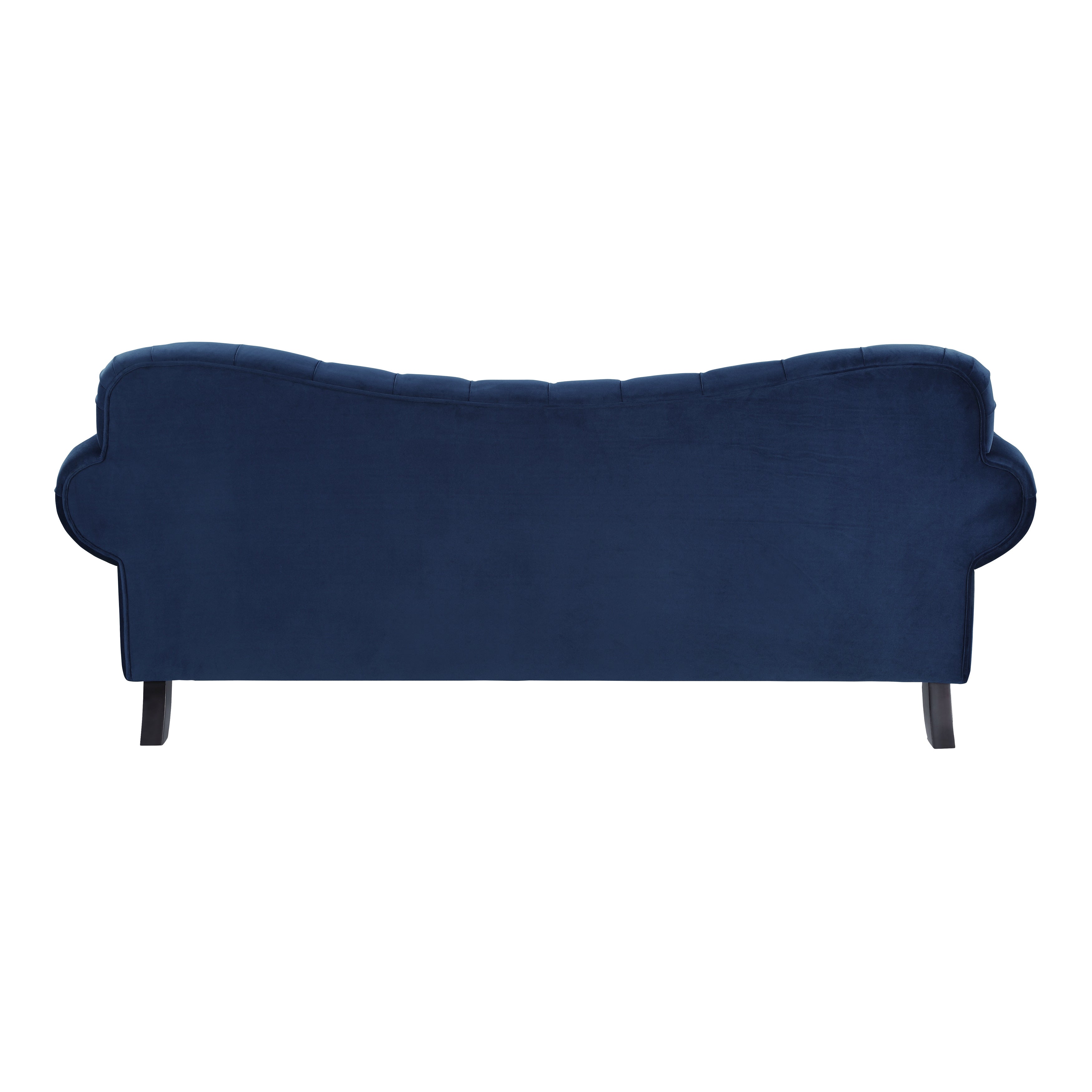 Rosalie Navy Blue Velvet Sofa - 9330BU-3 - Bien Home Furniture &amp; Electronics
