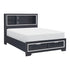 Rosemont Midnight Blue Queen Platform Bed with Footboard Storage - 1553-1* - Bien Home Furniture & Electronics