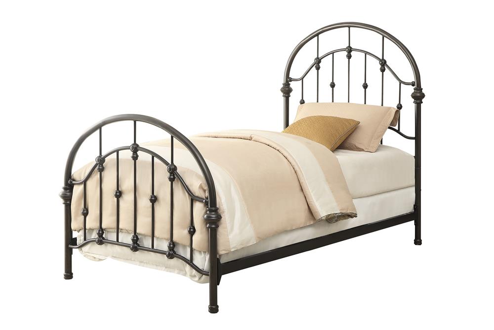 Rowan Twin Bed Dark Bronze - 300407T - Bien Home Furniture &amp; Electronics