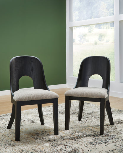 Rowanbeck Black Dining Chair, Set of 2 - D821-01 - Bien Home Furniture &amp; Electronics