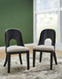 Rowanbeck Black Dining Chair, Set of 2 - D821-01 - Bien Home Furniture & Electronics