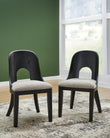 Rowanbeck Black Dining Chair, Set of 2 - D821-01 - Bien Home Furniture & Electronics
