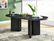 Rowanbeck Black Dining Table - D821-25 - Bien Home Furniture & Electronics