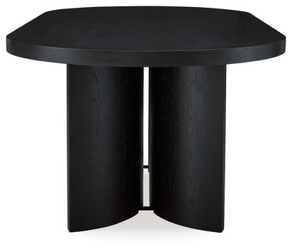 Rowanbeck Black Dining Table - D821-25 - Bien Home Furniture &amp; Electronics