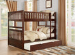 Rowe Dark Cherry Full/Full Bunk Bed with Twin Trundle - SET | B2013FFDC-1 | B2013FFDC-2 | B2013FFDC-SL | B2013DC-R - Bien Home Furniture & Electronics