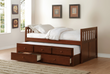 Rowe Dark Cherry Twin Captains Trundle Bed - SET | B2013PRDC-1 | B2013PRDC-2 - Bien Home Furniture & Electronics