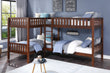 Rowe Dark Cherry Twin Corner Bunk Bed - SET | B2013CNDC-1 | B2013CNDC-2 | B2013CNDC-SL - Bien Home Furniture & Electronics