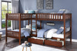 Rowe Dark Cherry Twin Corner Bunk Bed with Storage Boxes - SET | B2013CNDC-1 | B2013CNDC-2 | B2013CNDC-SL | B2013DC-T - Bien Home Furniture & Electronics