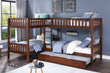 Rowe Dark Cherry Twin Corner Bunk Bed with Twin Trundle - SET | B2013CNDC-1 | B2013CNDC-2 | B2013CNDC-SL | B2013DC-R - Bien Home Furniture & Electronics