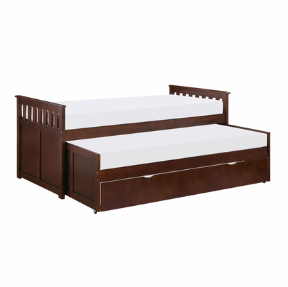 Rowe Dark Cherry Twin/Twin Bed with Twin Trundle - SET | B2013RTDC-1 | B2013RTDC-2 | B2013RTDC-SL | B2013DC-R - Bien Home Furniture &amp; Electronics