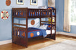 Rowe Dark Cherry Twin/Twin Bunk Bed - SET | B2013DC-1 | B2013DC-2 | B2013DC-SL - Bien Home Furniture & Electronics